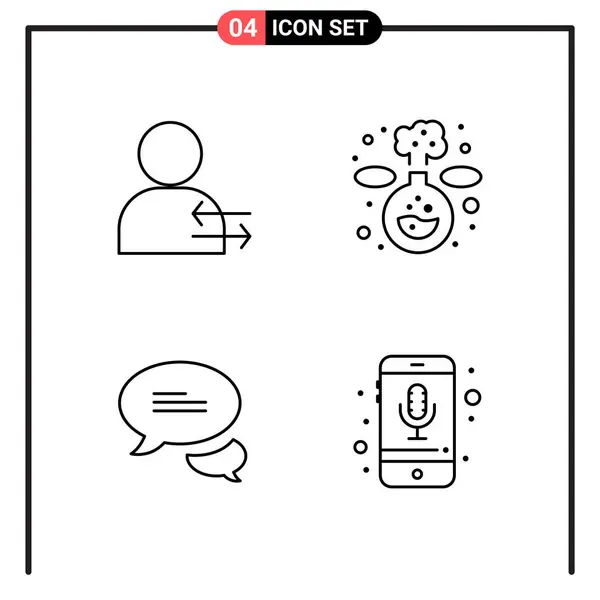 Conjunto Iconos Creativos Universales Simplemente Vector Ilustraciones Para Aplicaciones Web — Archivo Imágenes Vectoriales