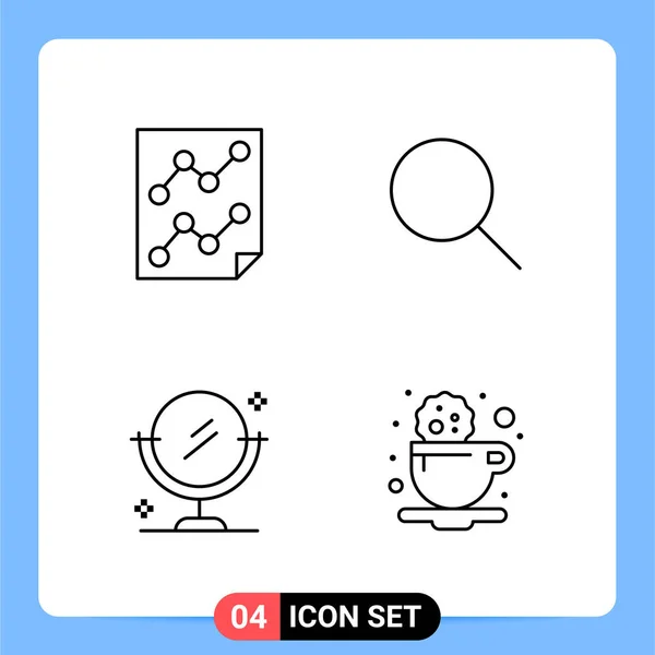 Set Universal Creative Icons Simply Vector Illustrations Web Mobile Apps — Stock Vector