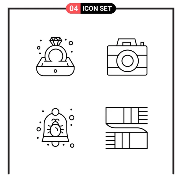 Set Universal Creative Icons Simply Vector Illustrations Web Mobile Apps — Stock Vector