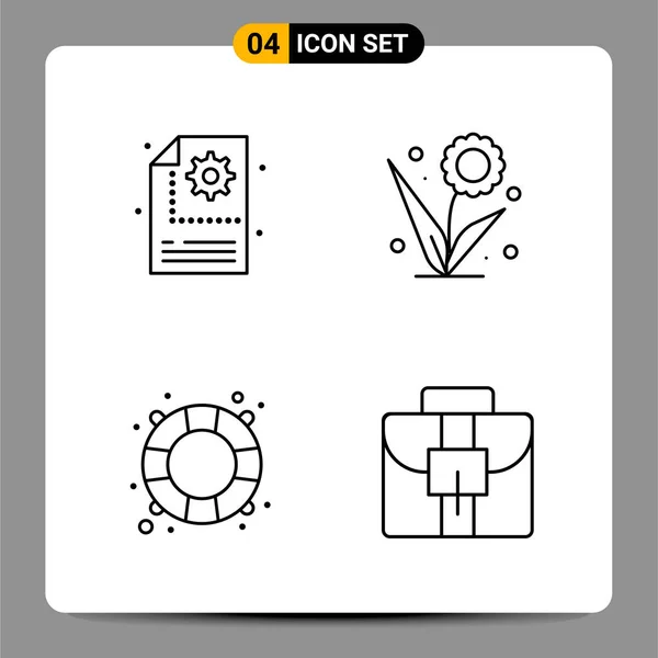 Set Dari Ikon Kreatif Universal Cukup Ilustrasi Vektor Untuk Aplikasi - Stok Vektor