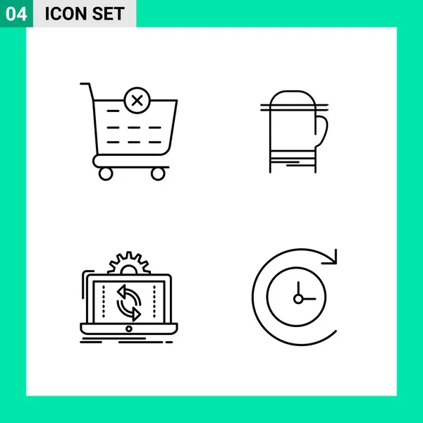 Conjunto Iconos Creativos Universales Simplemente Vector Ilustraciones Para Aplicaciones Web — Vector de stock