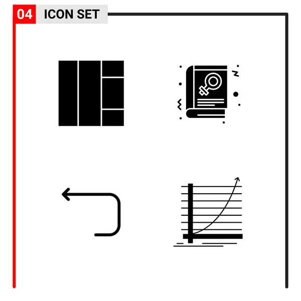 Set Icone Creative Universali Semplicemente Illustrazioni Vettoriali Applicazioni Progetti Web — Vettoriale Stock