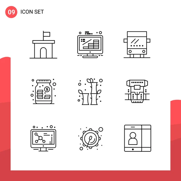 Conjunto Iconos Creativos Universales Simplemente Vector Ilustraciones Para Aplicaciones Web — Vector de stock