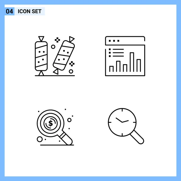 Conjunto Iconos Creativos Universales Simplemente Vector Ilustraciones Para Aplicaciones Web — Vector de stock