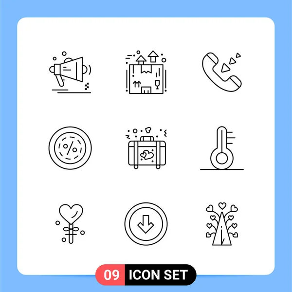 Conjunto Iconos Creativos Universales Simplemente Vector Ilustraciones Para Aplicaciones Web — Vector de stock