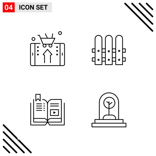 Conjunto Iconos Creativos Universales Ilustración Vectorial — Vector de stock