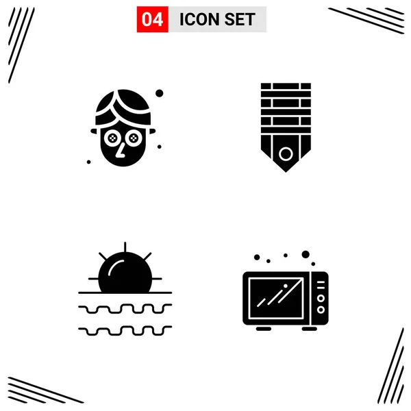 Conjunto Iconos Creativos Universales Simplemente Vector Ilustraciones Para Aplicaciones Web — Archivo Imágenes Vectoriales