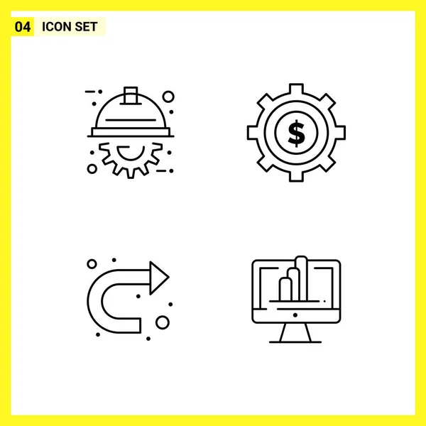 Conjunto Iconos Creativos Universales Simplemente Vector Ilustraciones Para Aplicaciones Web — Vector de stock