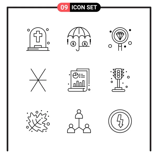 Conjunto Iconos Creativos Universales Simplemente Vector Ilustraciones Para Aplicaciones Web — Archivo Imágenes Vectoriales