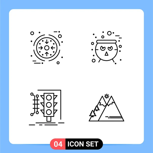 Set Universal Creative Icons Simply Vector Illustrations Web Mobile Apps — Stock Vector