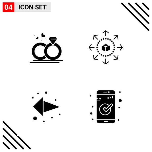 Conjunto Iconos Creativos Universales Simplemente Vector Ilustraciones Para Aplicaciones Web — Vector de stock