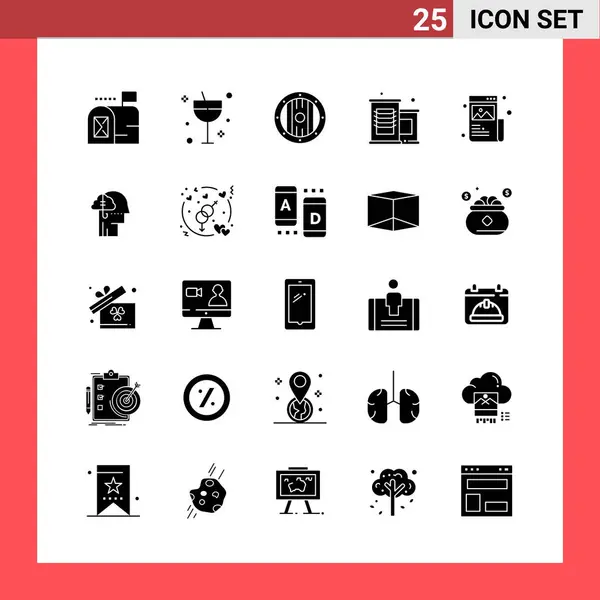 Conjunto Iconos Creativos Universales Simplemente Vector Ilustraciones Para Aplicaciones Web — Archivo Imágenes Vectoriales