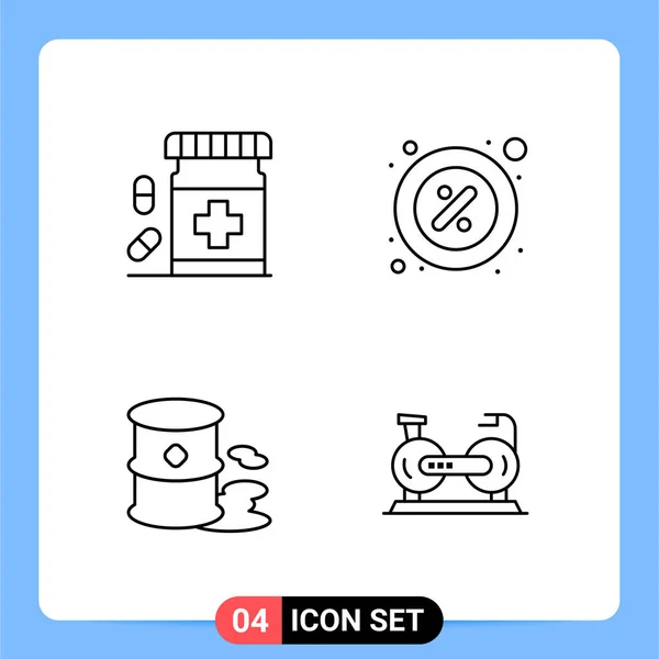 Conjunto Iconos Creativos Universales Simplemente Vector Ilustraciones Para Aplicaciones Web — Vector de stock