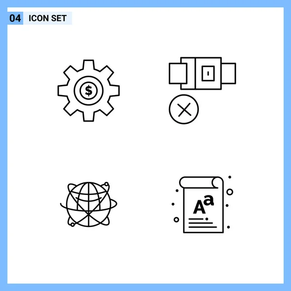 Conjunto Iconos Creativos Universales Simplemente Vector Ilustraciones Para Aplicaciones Web — Vector de stock