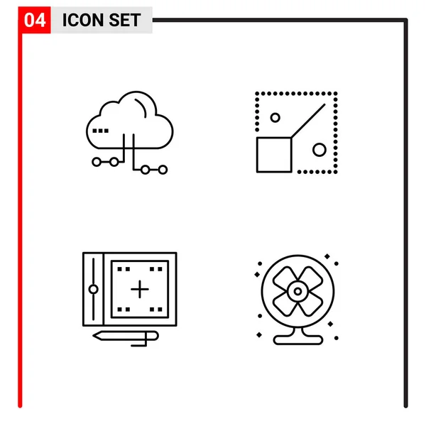 Conjunto Ícones Criativos Universais Simplesmente Vetor Ilustrações Para Web Aplicativos —  Vetores de Stock