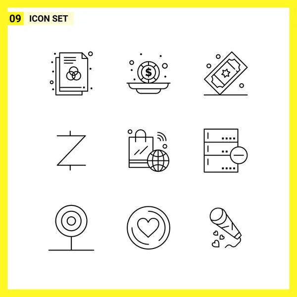 Conjunto Iconos Creativos Universales Simplemente Vector Ilustraciones Para Aplicaciones Web — Archivo Imágenes Vectoriales