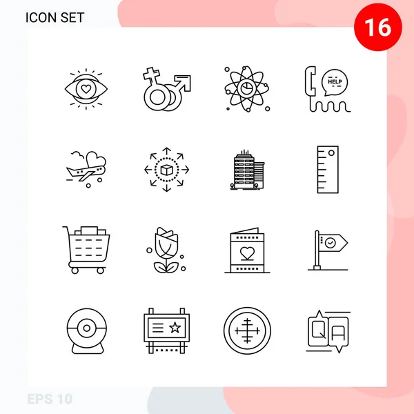 Conjunto Iconos Creativos Universales Simplemente Vector Ilustraciones Para Aplicaciones Web — Archivo Imágenes Vectoriales