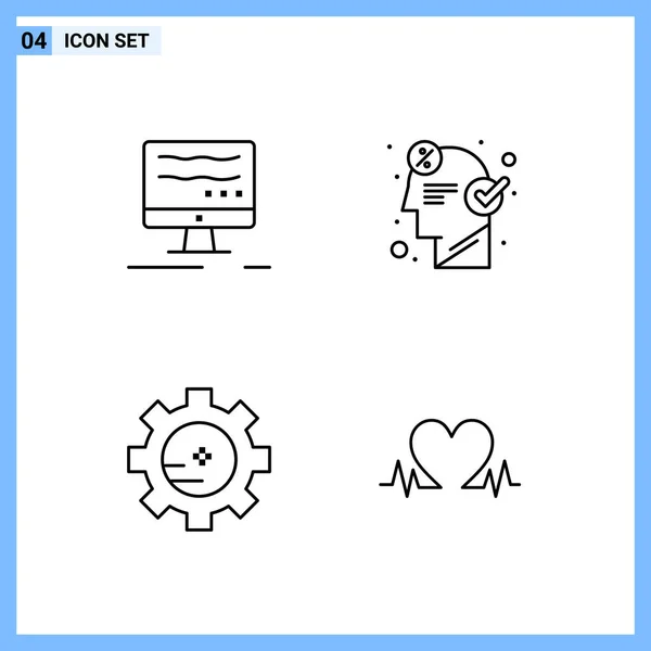 Conjunto Iconos Creativos Universales Simplemente Vector Ilustraciones Para Aplicaciones Web — Archivo Imágenes Vectoriales