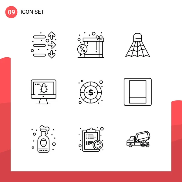 Set of 25 Universal Business Icons Vector — Stockový vektor