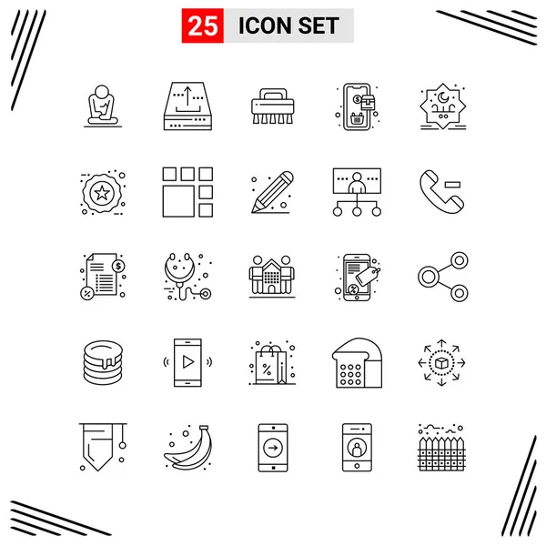 Conjunto Iconos Creativos Universales Simplemente Vector Ilustraciones Para Aplicaciones Web — Vector de stock