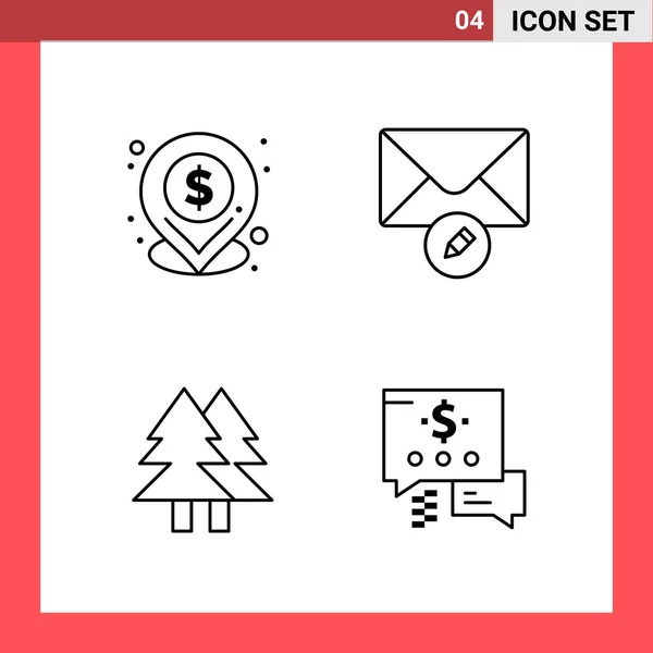 Set Universal Creative Icons Simply Vector Illustrations Web Mobile Apps — Stock Vector