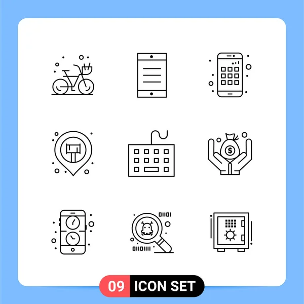 Conjunto Iconos Creativos Universales Simplemente Vector Ilustraciones Para Aplicaciones Web — Vector de stock