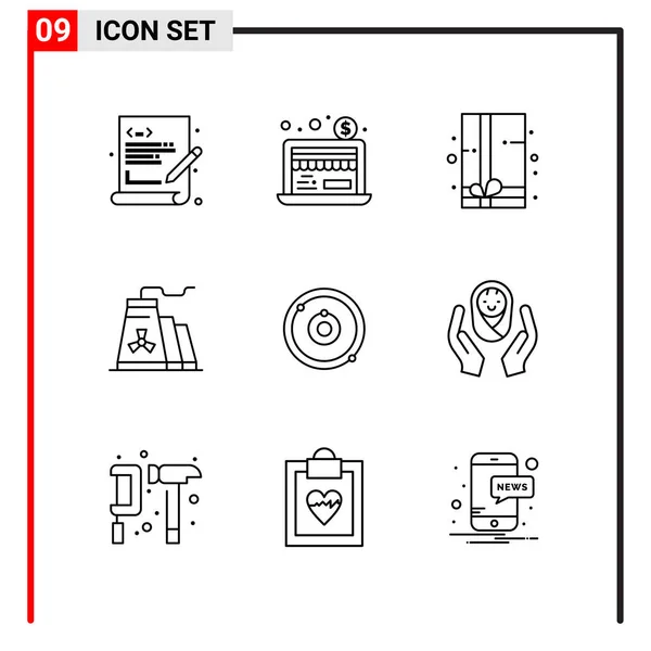 Set Universeller Kreativer Symbole Einfach Vektorillustrationen Für Web Und Mobile — Stockvektor