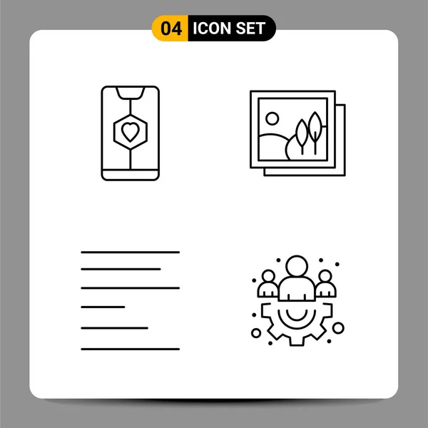 Conjunto Iconos Creativos Universales Simplemente Vector Ilustraciones Para Aplicaciones Web — Archivo Imágenes Vectoriales