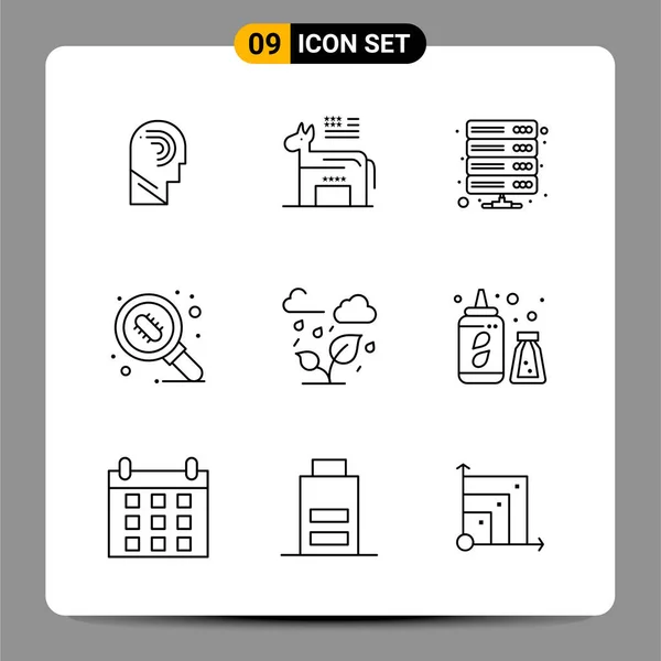 Conjunto Iconos Creativos Universales Simplemente Vector Ilustraciones Para Aplicaciones Web — Archivo Imágenes Vectoriales