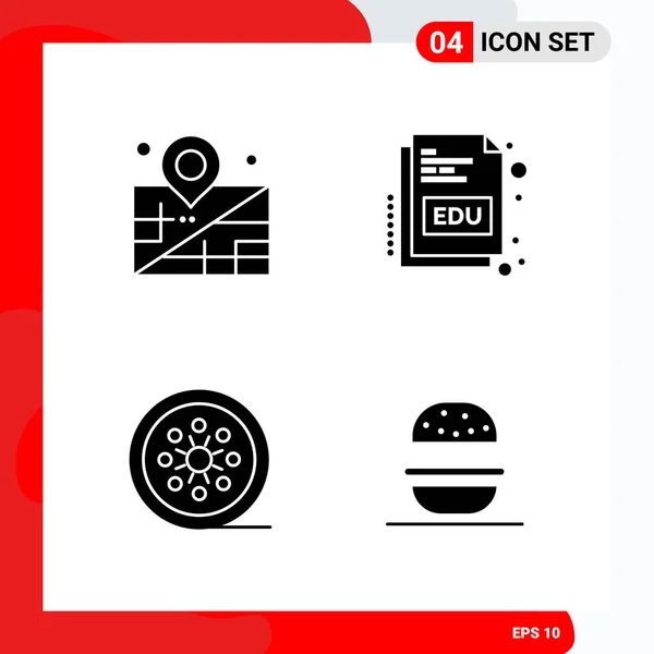 Conjunto Iconos Creativos Universales Simplemente Vector Ilustraciones Para Aplicaciones Web — Archivo Imágenes Vectoriales