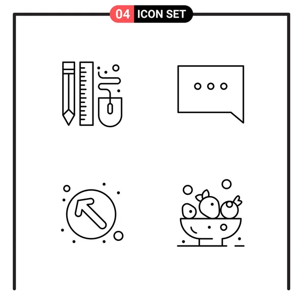 Set Universal Creative Icons Simply Vector Illustrations Web Mobile Apps — Stock Vector