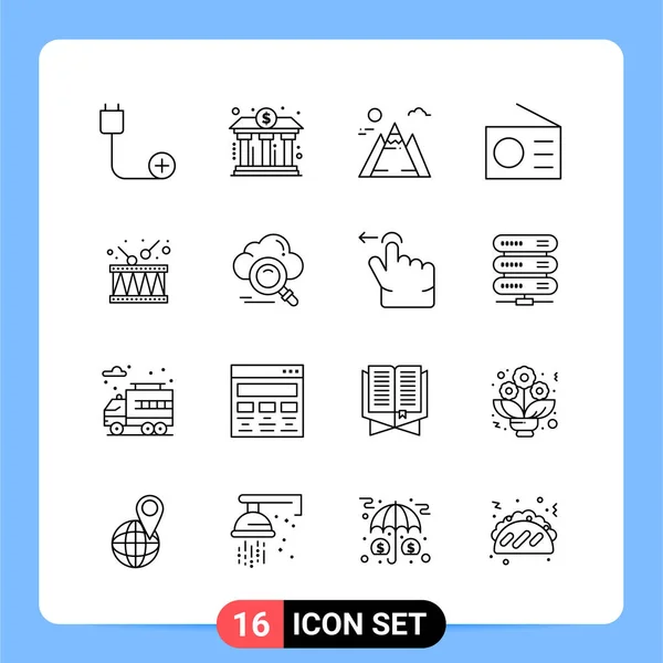 Conjunto Iconos Creativos Universales Simplemente Vector Ilustraciones Para Aplicaciones Web — Vector de stock