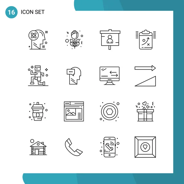 Set Universal Creative Icons Vector Illustration — Stock Vector