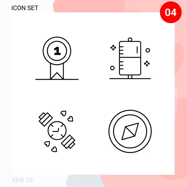 Conjunto Iconos Creativos Universales Simplemente Vector Ilustraciones Para Aplicaciones Web — Vector de stock