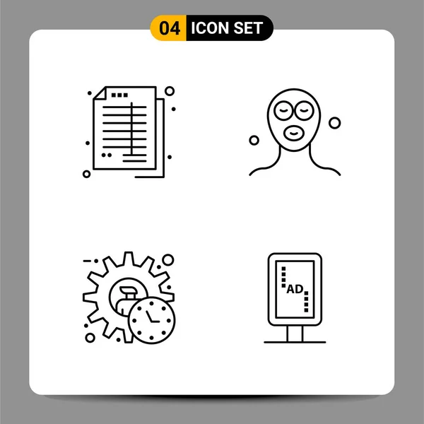 Set Dari Ikon Kreatif Universal Cukup Ilustrasi Vektor Untuk Aplikasi - Stok Vektor