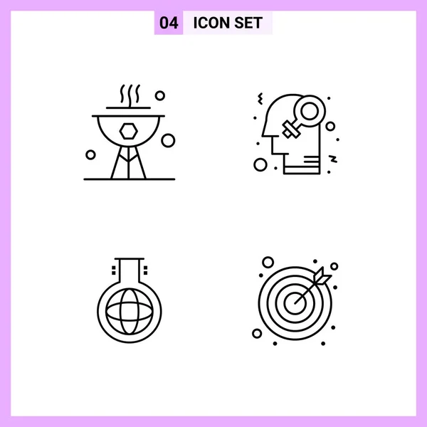 Set Universal Creative Icons Simply Vector Illustrations Web Mobile Apps — Stock Vector