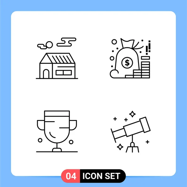 Conjunto Iconos Creativos Universales Simplemente Vector Ilustraciones Para Aplicaciones Web — Vector de stock