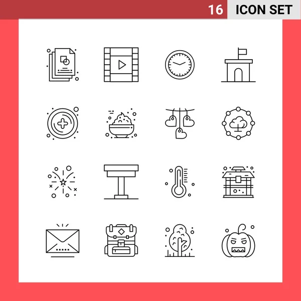 Conjunto Iconos Creativos Universales Simplemente Vector Ilustraciones Para Aplicaciones Web — Vector de stock