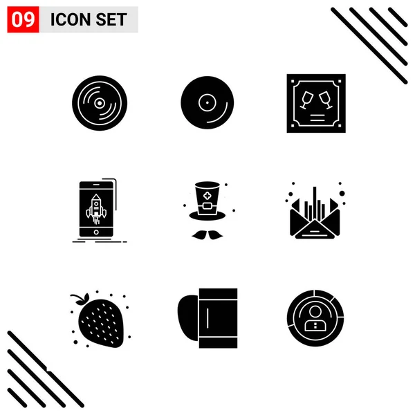 Conjunto Iconos Creativos Universales Simplemente Vector Ilustraciones Para Aplicaciones Web — Archivo Imágenes Vectoriales