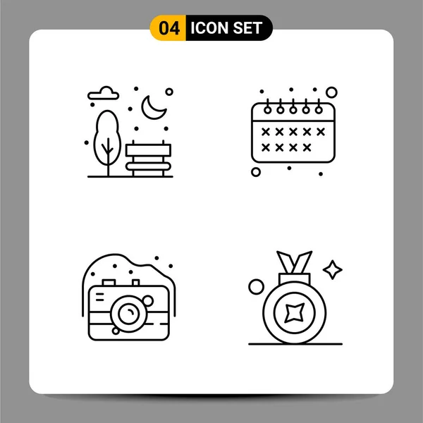 Conjunto Iconos Creativos Universales Simplemente Vector Ilustraciones Para Aplicaciones Web — Vector de stock