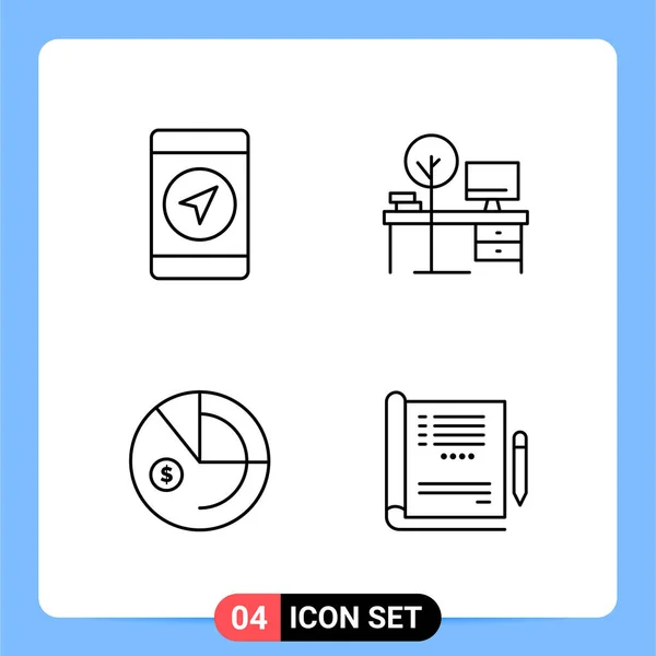 Conjunto Iconos Creativos Universales Ilustración Vectorial — Archivo Imágenes Vectoriales