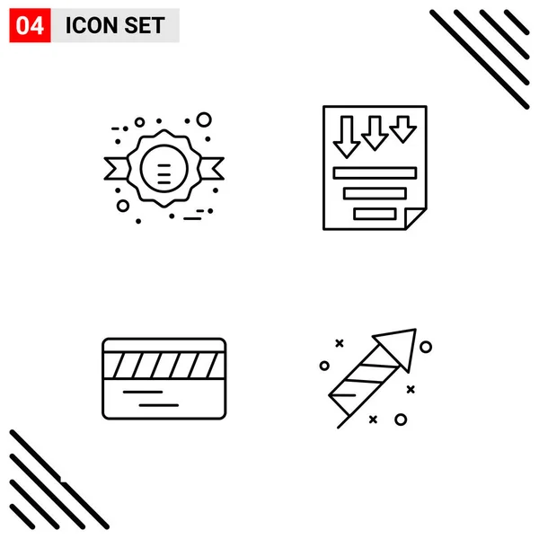 Conjunto Iconos Creativos Universales Simplemente Vector Ilustraciones Para Aplicaciones Web — Archivo Imágenes Vectoriales