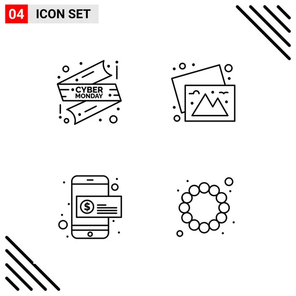 Conjunto Iconos Creativos Universales Simplemente Vector Ilustraciones Para Aplicaciones Web — Vector de stock