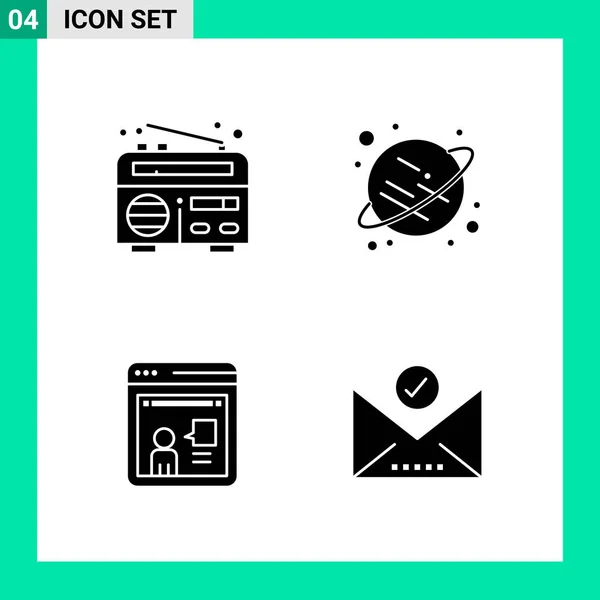 Conjunto Iconos Creativos Universales Simplemente Vector Ilustraciones Para Aplicaciones Web — Vector de stock