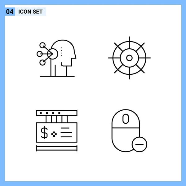 Conjunto Iconos Creativos Universales Simplemente Vector Ilustraciones Para Aplicaciones Web — Vector de stock