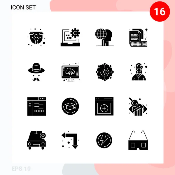 Conjunto Iconos Creativos Universales Simplemente Vector Ilustraciones Para Aplicaciones Web — Archivo Imágenes Vectoriales