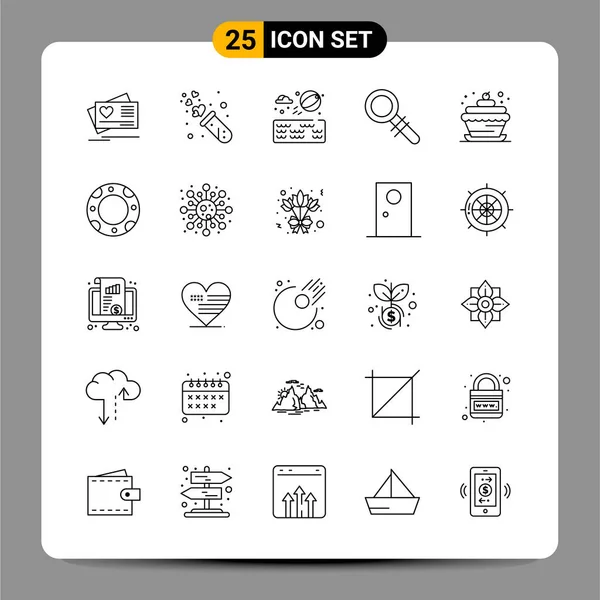 Set de 25 iconos de negocio universales Vector — Archivo Imágenes Vectoriales