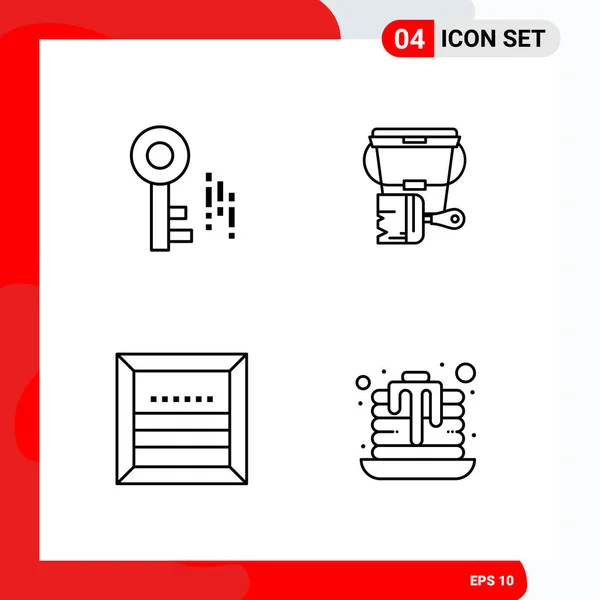 Conjunto Iconos Creativos Universales Simplemente Vector Ilustraciones Para Aplicaciones Web — Vector de stock