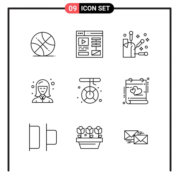 Conjunto Iconos Creativos Universales Simplemente Vector Ilustraciones Para Aplicaciones Web — Archivo Imágenes Vectoriales