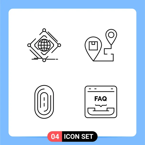 Set Universal Creative Icons Simply Vector Illustrations Web Mobile Apps — Stock Vector